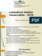 Calendarul Datelor Remarcabile - 2019