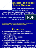 Incorporating Lessons On Biodiesel Into The Science Classroom