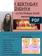 Happy Birthday Vindhya: CZ Birthdays Build Memories