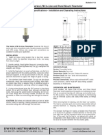 Series LFM In-Line and Panel Mount Flowmeter: Specifications - Installation and Operating Instructions