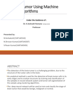 MRI Brain Tumor Using Machine Learning Algorithms: Under The Guidance of