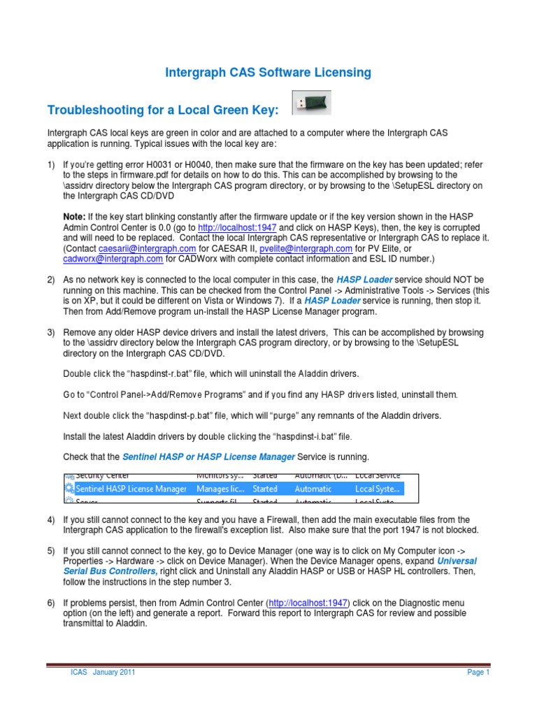 Hasp Troubleshooting PDF Device Driver Computer Network