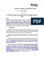 RESOLUCIÓN GERENCIAL REGIONAL de INFRAESTRUCTURA - Aprobacion de Liquidacion Tecnico Financiera de San Juan de Jarpa