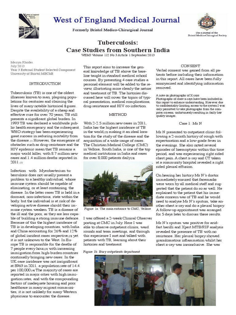 1 Tuberculosis in India Case Studies PDF | PDF | Tuberculosis | Health Care