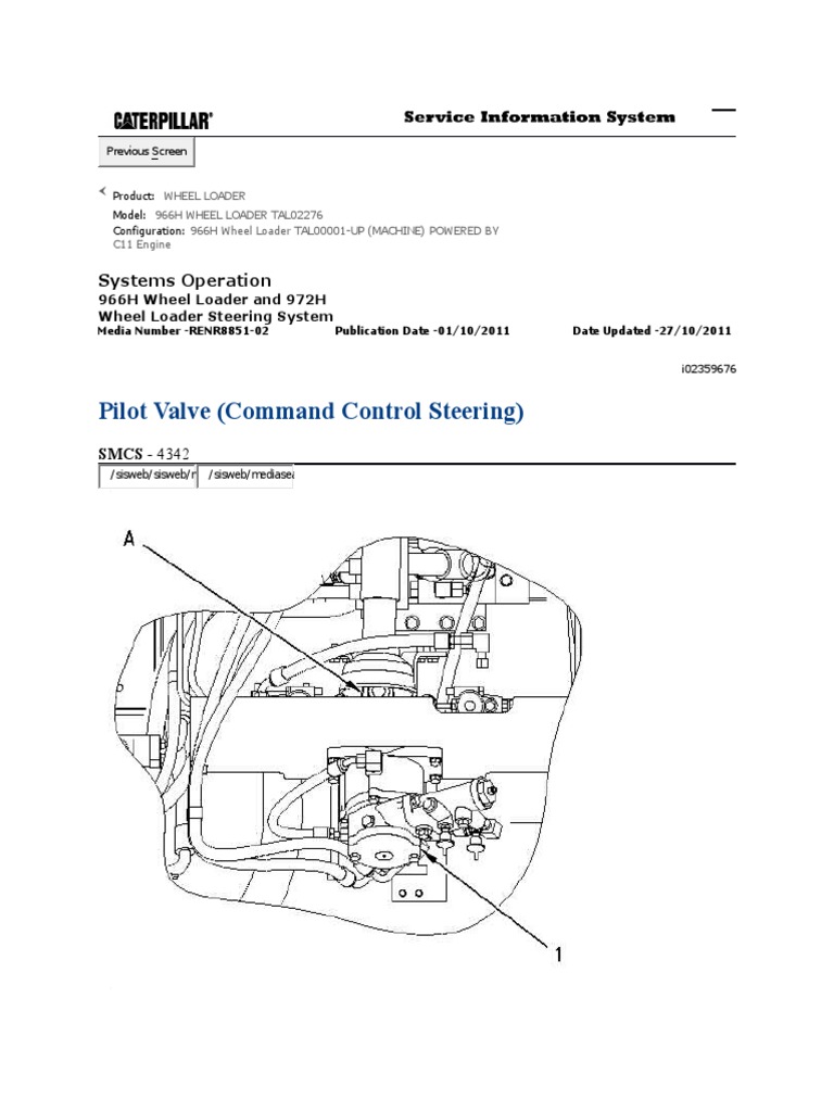 Pilot Valve (Command Control Steering) 966 | PDF | Valve | Gas Technologies
