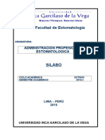 Silabo de Administracion Prof. Estomatologica