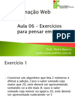 Aula 06 - Exercicios para Pensar em PHP