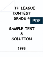 Math League Grade 4 1998