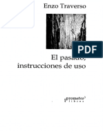 Traverso Enzo. El Pasado Instrucciones de Uso. Prometeo. 2011