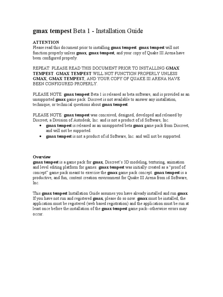 Gmax Tempest Install Guide PDF | PDF | Computing Platforms | Computer ...