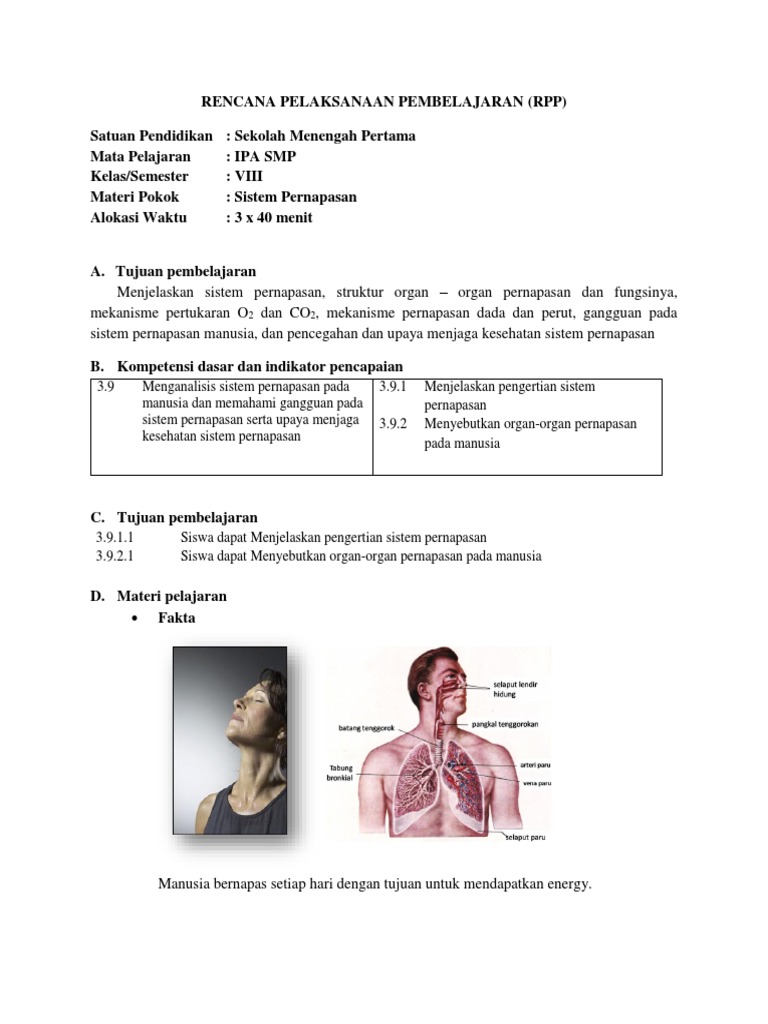 Rpp Pernapasan