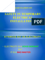 Safety in Temporary Electrical Installations: Presentation On