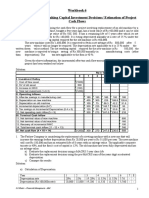 Workbook 6 Capital Budgeting/Making Capital Investment Decisions/ Estimation of Project Cash Flows