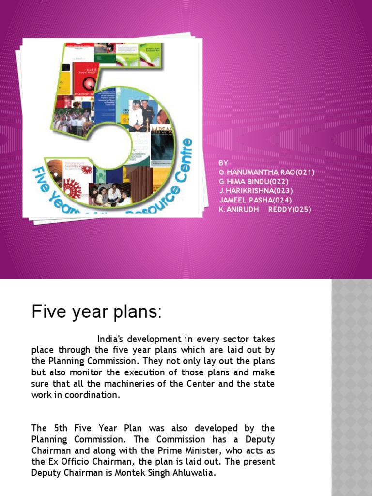 Fifth Five Year Plan Years