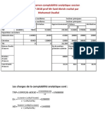 Correction d’examen comptabilité analytique session ordinaire 2017-2018 prof Mr Said Akrich 