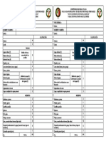 Ficha de Puntajes para Juzgamiento de Ganado Holstein