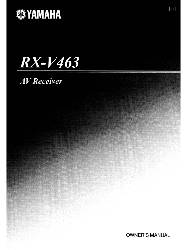 Yamaha RX-V 463 AV Receiver PDF | PDF | Ac Power Plugs And Sockets | Hdmi