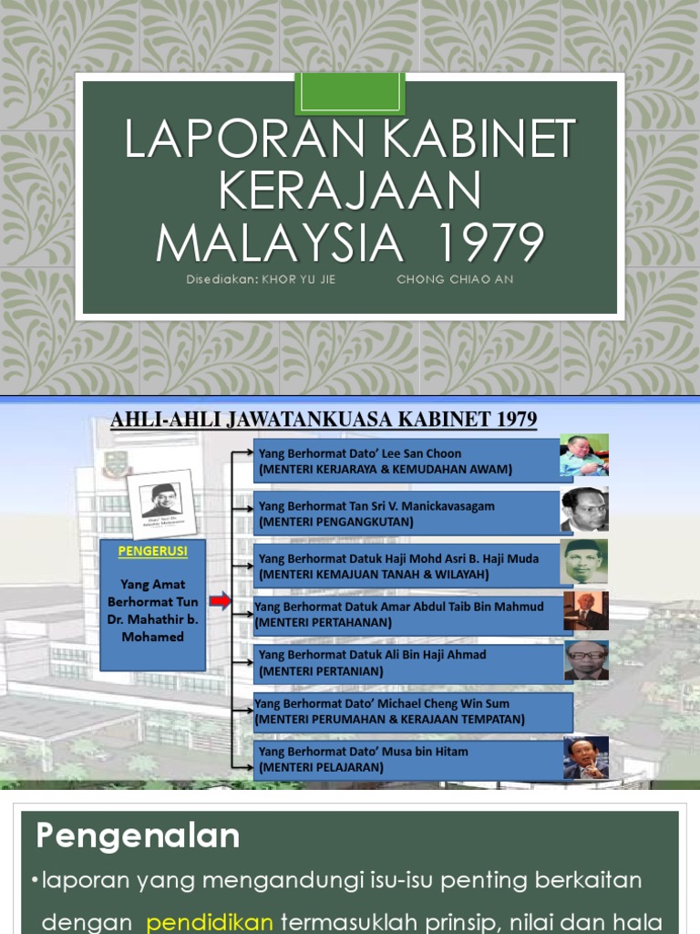 Laporan Kabinet Malaysia 1979 Pptx