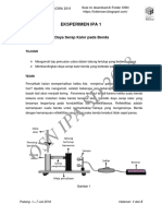 Soal OSN IPA SD 2018 - Eksperimen 1 PDF