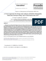 A Novel Approach For Design and Analysis of Diabetic Retinopathy Glaucoma Detection Using Cup To Disk Ration and ANN