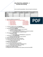 Excel Practical Exercise - 3 Formulas and Charting: Instructions