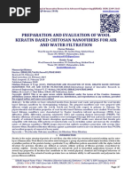 PREPARATION AND EVALUATION OF WOOL KERATIN BASED CHITOSAN NANOFIBERS FOR AIR AND WATER FILTRATION
