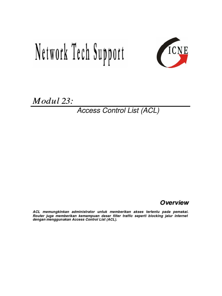 11module 23 - Access Control List Acl PDF | PDF | Komputer