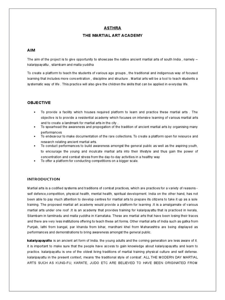 Martial arts thesis statement picture