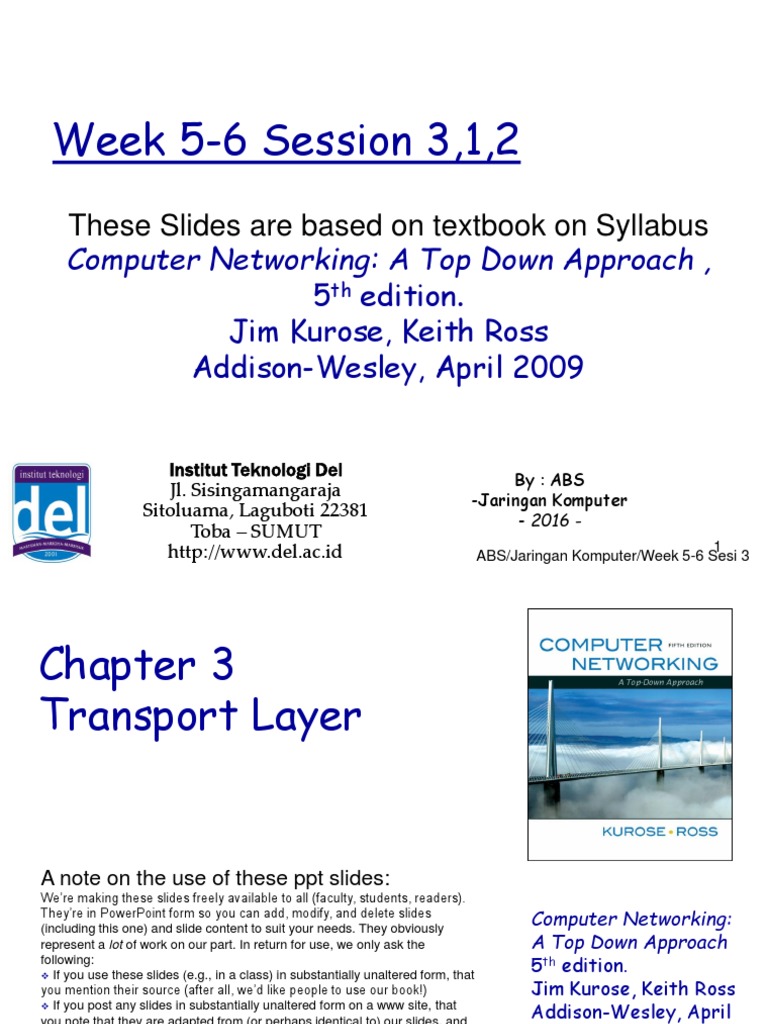 Chapter3 Transport Layer | PDF | Transmission Control Protocol ...