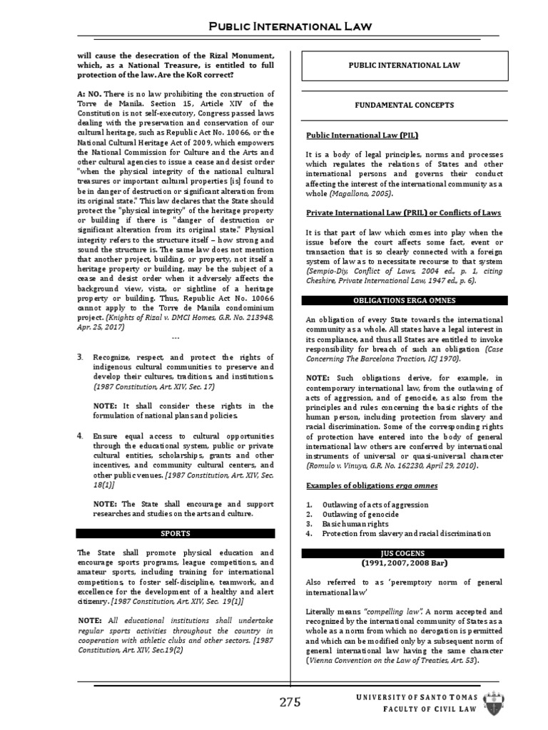 Overview of Public International Law | PDF | International Law | Treaty