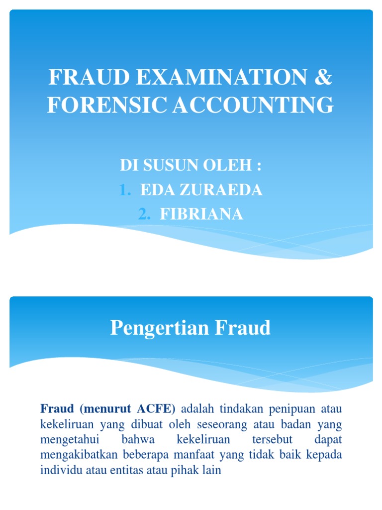 Fraud Examination & Forensic Accounting | PDF