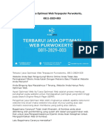 Terbaru! Jasa Optimasi Web Terbaik Purwokerto, 0811-2829-003