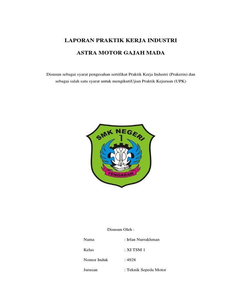 Contoh Laporan Prakerin Tsm Tentang Cvt Seputar Laporan