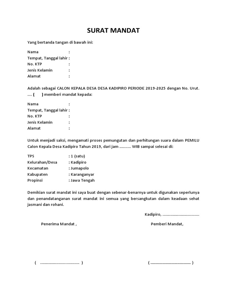 Surat Mandat2