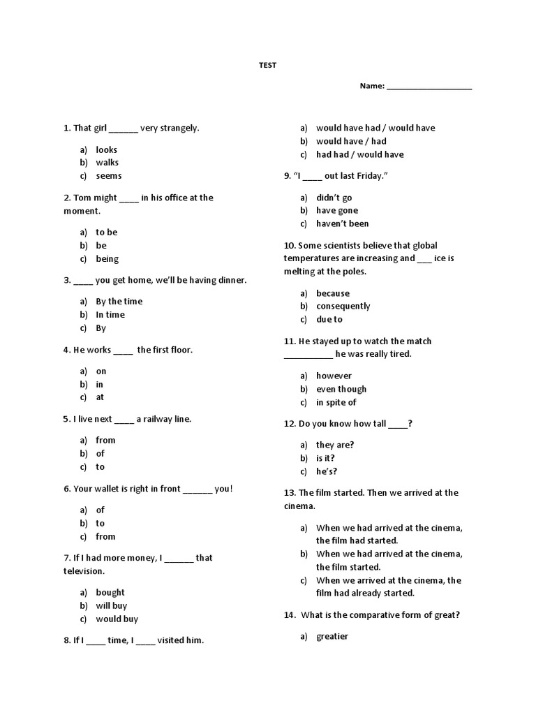 Test Name | PDF