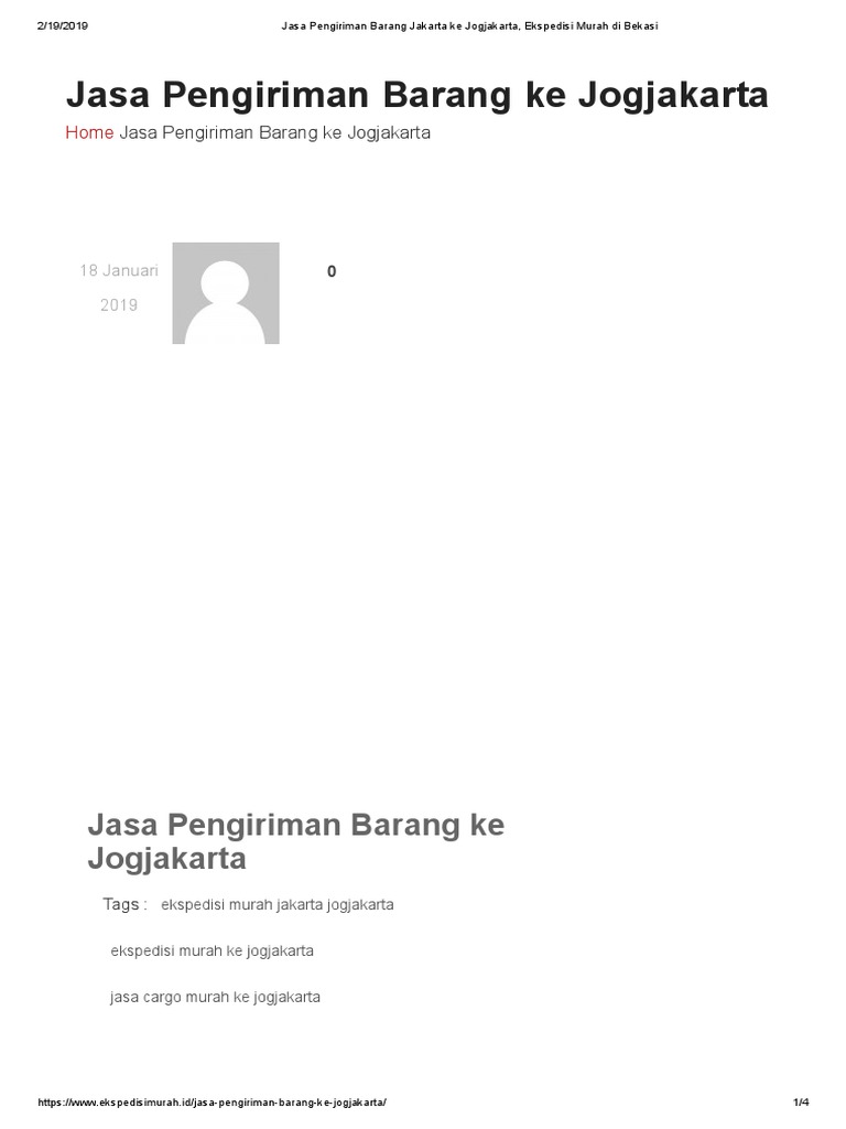 Ekspedisi  Jakarta Jogja  Jasa Cargo Barang