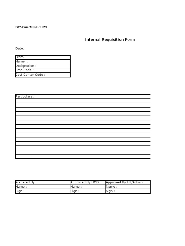 Internal Requisition & Calibration Forms | PDF