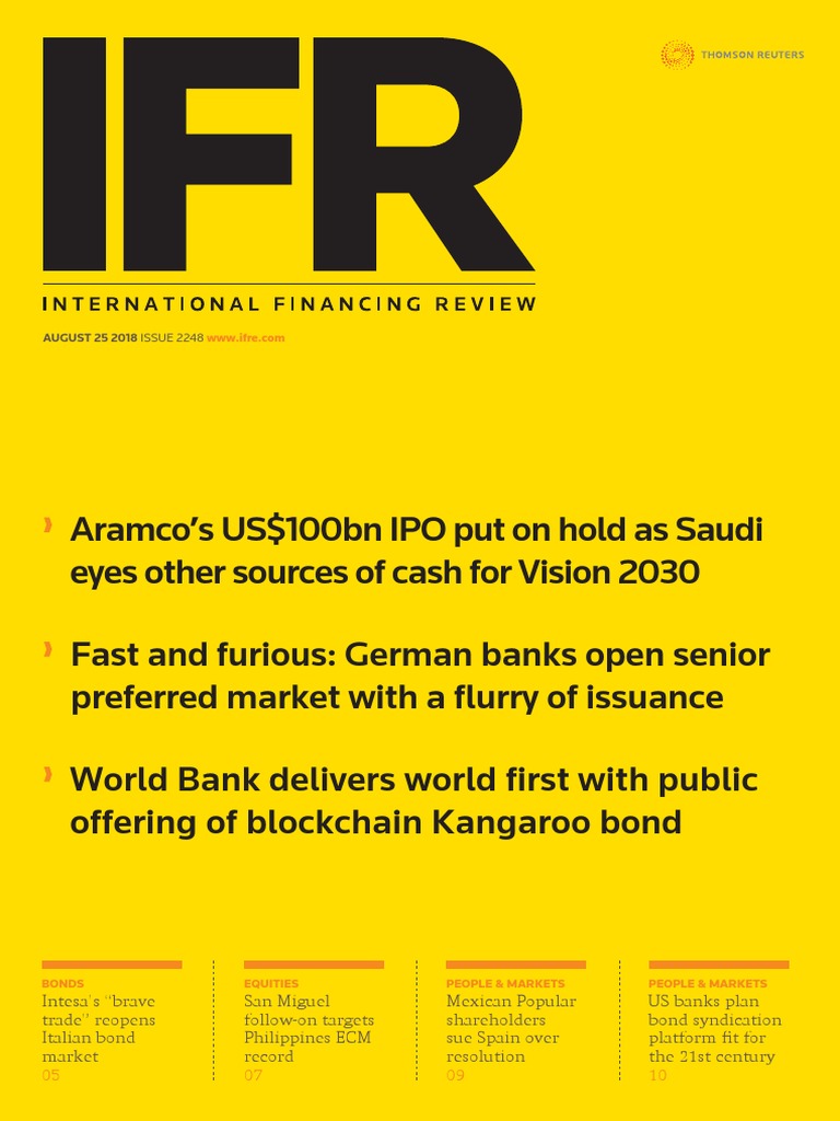 Ifr Magazine August 25 2018 Bonds Finance Financial Markets