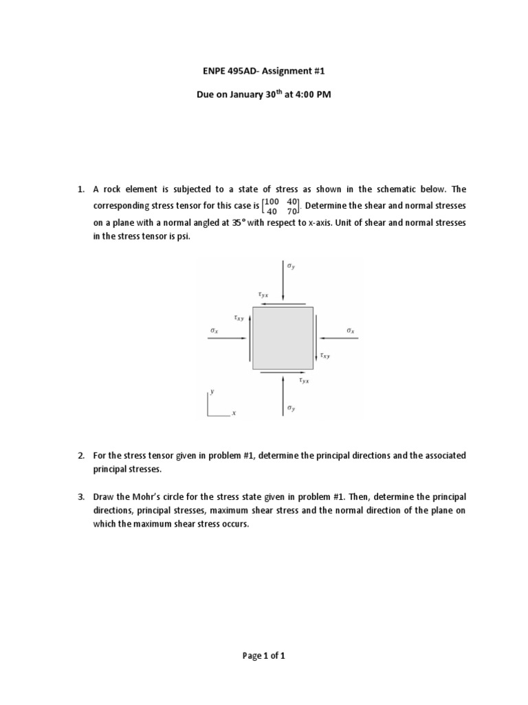 ENPE 495AD-Assignment #1 Due On January 30 at 4:00 PM | PDF | Science ...