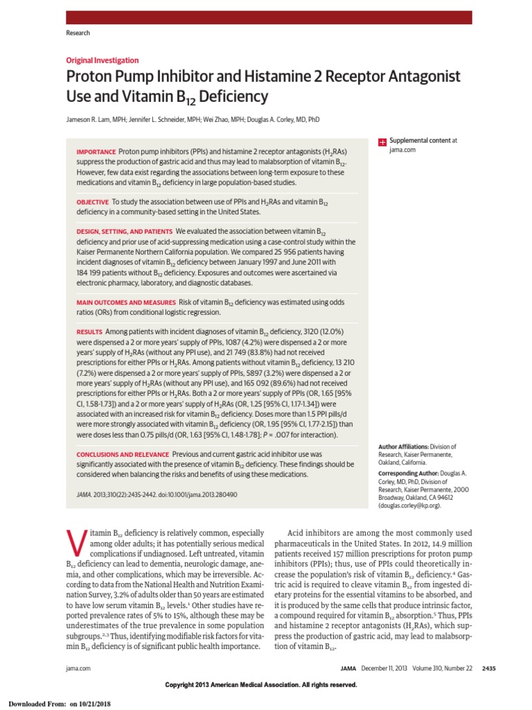 Proton Pump Inhibitor and Histamine 2 Receptor Antagonist Use and