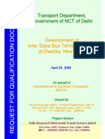 Transport Department, Government of NCT of Delhi: Development of Inter State Bus Terminal (ISBT) at Dwarka, New Delhi