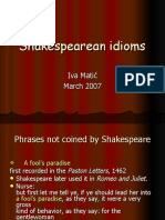 Shakespeare An Idioms