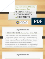 Achieving Institutional Quality Improvement Thru Institutional Sustainability Assessment