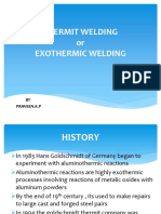 Thermit Welding or Exothermic Welding: BY Praveen.K.P