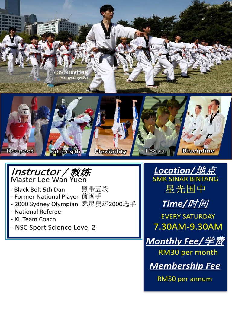 TaeKwonDo Classes with Master Lee | PDF