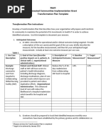 Mehi Connected Communities Implementation Grant Transformation Plan Template