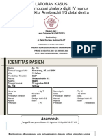 PENDEK UNTUK LAPORAN KASUS][Judul] Traumatik amputasi phalanx digiti IV manus dextra + Fraktur Antebrachii 1/3 distal dextra