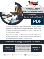 National Essay Writing Competition: Centre For Social Justice
