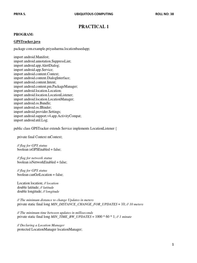 GPS Tracker Implementation Guide | PDF | Latitude | Android (Operating ...