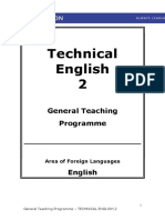 Technical English 2 Teaching Programme